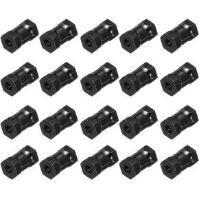 MECCANIXITY Hex Aluminium Standoff Column Spacer,Standoffs Hexagonal Spacers M3x25mm,Spacers Assortment Kit for RC Airplane,FPV Quadcopter,CNC,Black,Pack of 20