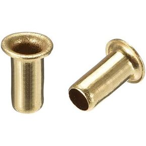 uxcell Hollow Rivet,4mm x 8mm Through Hole Copper Hollow Rivets Grommets Double-Sided Circuit Board PCB 200Pcs