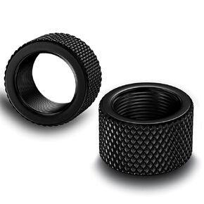 2 Pack Thread Protector, 5/8x24 Steel Thread Adapters (Black)