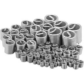 Wire Insert Thread, 60pcs Stainless Steel Wire Screw Sleeve Thread Repair Kit M3 M4 M5 M6 M8 M10 for Automotive Repairs