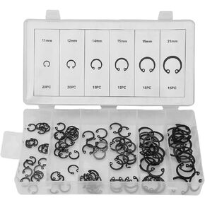 مجموعة متنوعة من حلقات الإحكام المكونة من 100 قطعة بحلقة إحكام 11 مم - 21 مم 6 مقاسات مع صندوق in Kuwait
