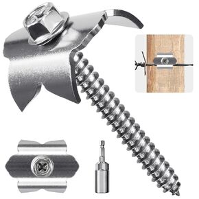 Dolibest 100PCS SUS 304 Stainless Steel Fence Nails for Softwoods, 2 Inch Reusable Wire Fencing Fasteners, Easy to Install and Remove, for Wire Grid and Woven Wire Fencing