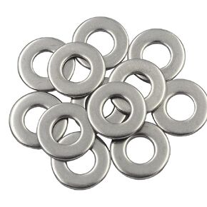 DGOL 200 pcs #10 304 Stainless Steel SAE Flat Washer, Outer Diameter 1/2 inch Washers Assortment Kit