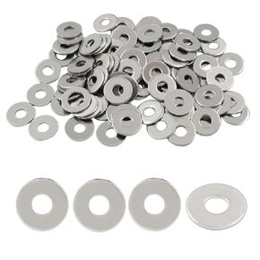 50 Pcs M6 Stainless Steel Flat Washers for Screws and Bolts, 18mm Outside Diameter, 1.5mm Thickness