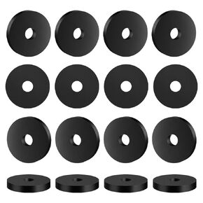10 PCS 1-1/2" OD x 3/8" ID x 1/4" Thickness Rubber Washer Flat Rubber Grommets Spacer for Screws Bolts Spacers