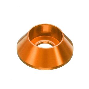 50pcs M5 Cone Cup Washers Anodized Aluminum Alloy Screw Gasket Countersunk Washers (Gold)