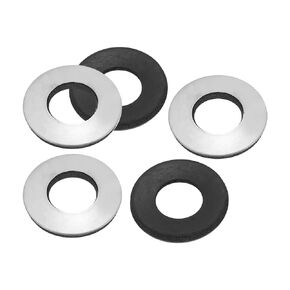 PATIKIL 304 Stainless Steel EPDM Bonded Sealing Washers, 10 Pieces 3/8"x25/32" Neoprene Rubber Washers Bonded Sealing Gaskets for Marine Roof Bolt Supply