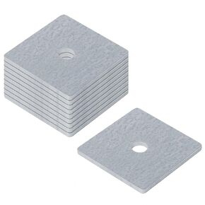10 PCS 4 Inches Square Plate Washer, Square Strut Channel Flat Washer for 5/8" Bolt, Low Carbon Steel Washer Bearing Plate, Thickness 1/8", ⅝"(ID) x3-3/4"x3-3/4"