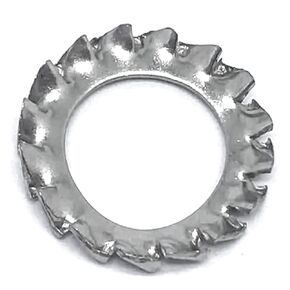 M4 304 Stainless Steel External Tooth Star Lock Washers Silver Tone（100Pcs）