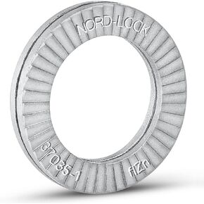 Nord-Lock Wedge Locking Washers - Steel (Delta Protekt) Washer with Zinc Flake Coating, Vibration Resistant Safety Washers for M8 Bolts - 20 Pairs