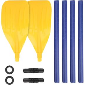 Kayak Paddles, Detachable Canoe Oars Inflatable Boat PVC Adjustable Fishing Water Sports Accessory Safety Paddleboard Blade for Recreational Kayaking Rubber Dinghy Boating Outdoor Lifeboats Rafting