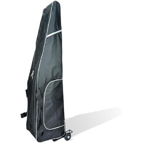 Fencing Bag with Wheels - Draw-bar Rolling Fencing Bag - Fencing Bag with Integrated Plate and Wheels (Navy Blue)