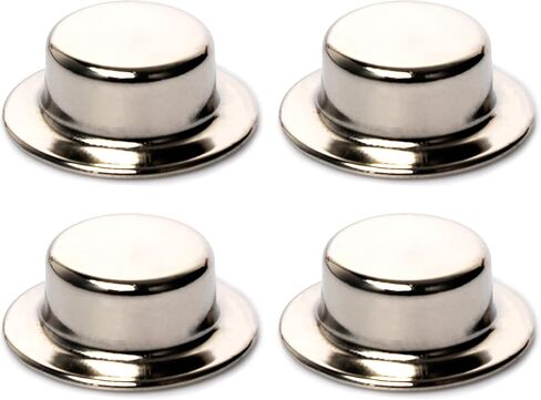 (4-Pack) Spring Steel Push On Pushnut Caps with Mechanical Zinc Plating - Permanent Washer Caps Fits 5/8" Axles for Hand Trucks, Rolling Bins, and Lawn Wagons - Perfect Alternative for Cotter Pins in Saudi Arabia