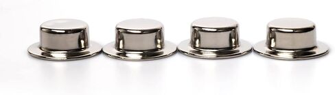 (4-Pack) Spring Steel Push On Pushnut Caps with Mechanical Zinc Plating - Permanent Washer Caps Fits 5/8" Axles for Hand Trucks, Rolling Bins, and Lawn Wagons - Perfect Alternative for Cotter Pins in Saudi Arabia
