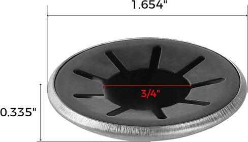 (4-Pack) Spring Steel Push On Pushnut Caps with Mechanical Zinc Plating - Permanent Washer Caps Fits 5/8" Axles for Hand Trucks, Rolling Bins, and Lawn Wagons - Perfect Alternative for Cotter Pins in Saudi Arabia