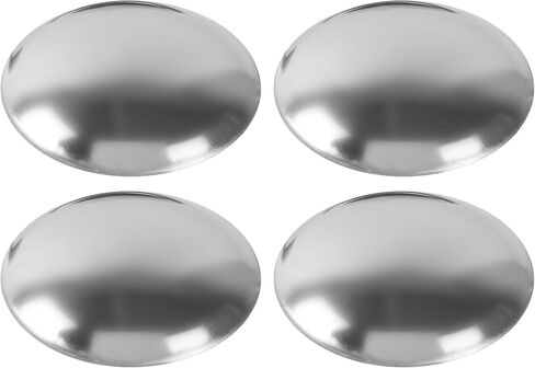 (4-Pack) Spring Steel Push On Pushnut Caps with Mechanical Zinc Plating - Permanent Washer Caps Fits 5/8" Axles for Hand Trucks, Rolling Bins, and Lawn Wagons - Perfect Alternative for Cotter Pins in Saudi Arabia