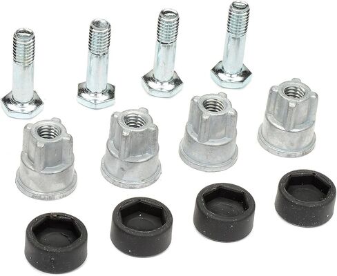 وحدة رفوف سلكية من Nexel، وحدة تسوية، جلبة مع انزلاقات، تناسب المشاركات بقطر 1 بوصة؛ لضبط الارتفاع الدقيق، مجموعة من 4 أدوات تسوية و4 إدخالات (AX) in Kuwait