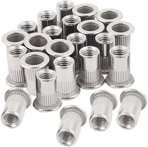 Stainless Steel Rivet Nuts M3 M4 M5 M6 M8 M10 M12 Metric Nutsert Rivnuts Assortment Kit in Saudi Arabia