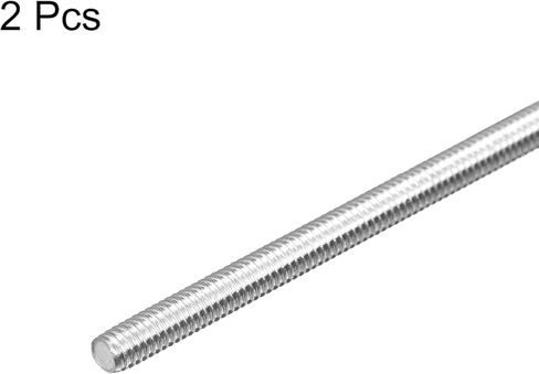 MECCANIXITY قضيب ملولب بالكامل M6 x 100 مم 1 مم درجة الخيط 304 من الفولاذ المقاوم للصدأ اليد اليمنى قضبان ملولبة شريط ترصيع 2 حزمة in Kuwait
