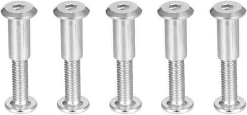 عمود برغي Uxcell مناسب لقطر الثقب 5/16 بوصة (8 مم)، ذكر M6 × 25 مم مشبك حزام ومسامير ربط جلدية من الفولاذ المقاوم للصدأ 5 مجموعات in Saudi Arabia