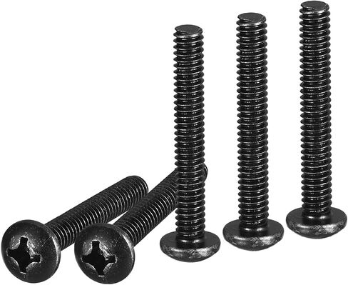 1/4-20x1-3/4" براغي آلة رأس المقلاة، 50 قطعة 1/4-20 محرك فيليبس، خيط كامل UNC، لمسة نهائية من أكسيد الفولاذ الأسود، مجموعة مسامير براغي in Saudi Arabia