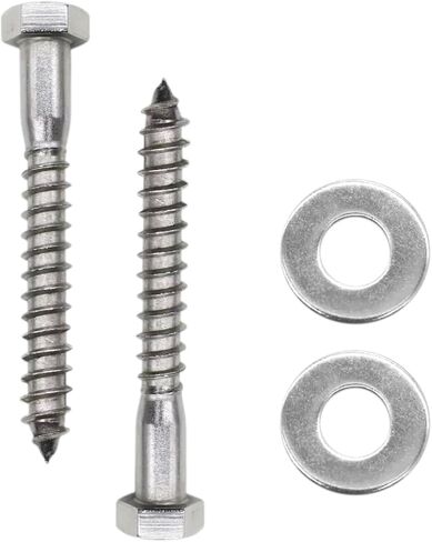 25 قطعة من مسامير التأخر المصنوعة من الفولاذ المقاوم للصدأ مقاس 1/4 بوصة × 2 بوصة، تتضمن غسالات in Kuwait