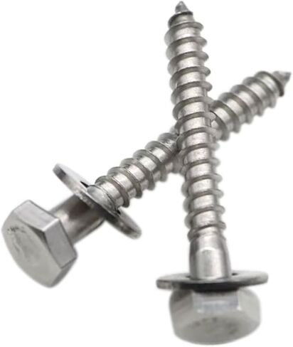 25 قطعة من مسامير التأخر المصنوعة من الفولاذ المقاوم للصدأ مقاس 1/4 بوصة × 2 بوصة، تتضمن غسالات in Kuwait