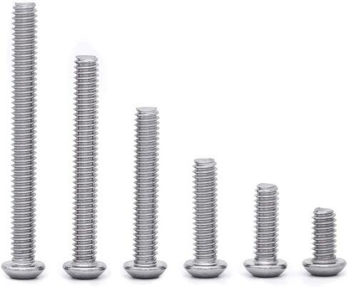 1/4-20 x 3/4" Button Head Socket Cap Bolts Screws, 304 Stainless Steel 18-8, Allen Hex Drive, Bright Finish, Fully Machine Thread, Pack of 50 in Saudi Arabia
