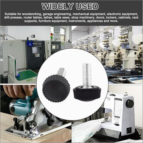 70PCS M6 Thumbscrew Set Carbon Threaded Knurled Knob Mounting Screw Grip Knobs Handle Bolts Round Clamping Screws Hose Clips for Kinds of Stand and Machine in Saudi Arabia