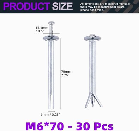 Swpeet 86Pcs 6 Sizes Alloy Steel Concrete Anchors Assortment, Hammer Drive Nail Set, 1/4" Diameter, Approx 1-3/16" 1-9/16" 2" 2-3/8" 2-3/4" 3-2/13" Length, with Drill Bit Approx 1/4" for Concrete in Saudi Arabia