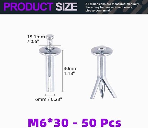Swpeet 86Pcs 6 Sizes Alloy Steel Concrete Anchors Assortment, Hammer Drive Nail Set, 1/4" Diameter, Approx 1-3/16" 1-9/16" 2" 2-3/8" 2-3/4" 3-2/13" Length, with Drill Bit Approx 1/4" for Concrete in Saudi Arabia