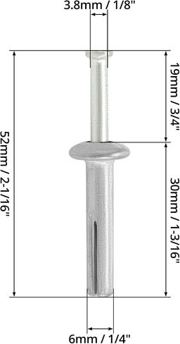 QWORK Hammer Drive Nails in Anchor, 1/4" x 1 3/16", (100 per Box) in Saudi Arabia