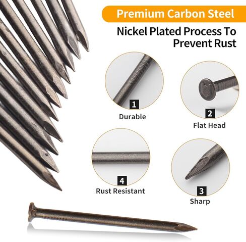 100 قطعة من مسامير الأجهزة بطول 1.57 بوصة من الفولاذ الكربوني طرف نقطة مسمار أسمنتي للجدار in Kuwait