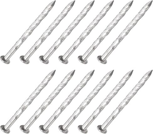 Fence Deck Nails (41mmx3mm) 150Pcs, 304 Stainless Steel Spiral Shank Deck Nail - for House Repairing, Wall, Floor, Silver in Saudi Arabia
