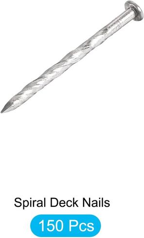 Fence Deck Nails (41mmx3mm) 150Pcs, 304 Stainless Steel Spiral Shank Deck Nail - for House Repairing, Wall, Floor, Silver in Saudi Arabia
