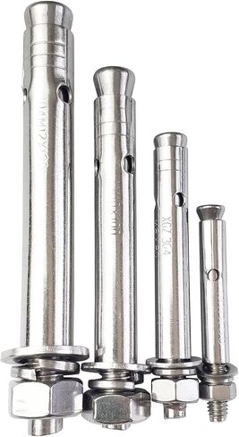 10 Pack M6x60mm Expansion Bolts Anchor Bolt 304 Stainless Steel External Hex Expansion Screw Bolt Sleeve Anchor Fastener Wall Concrete in Kuwait