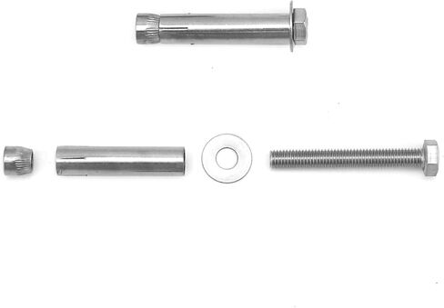 QWORK 304 مسامير توسيع سداسية خارجية من الفولاذ المقاوم للصدأ M8x60mm، 20 قطعة مسمار معدني مضاد للتآكل لمثبتات الخرسانة والبناء in Saudi Arabia