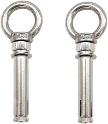 M8x80mm Ring Lifting Expansion Anchor Eyebolt 2 Pack Expansion Bolts Ceiling Hook Heavy Duty Bolts Anchor Fastener 304 Stainless Steel for Concrete Brick Wall in Saudi Arabia