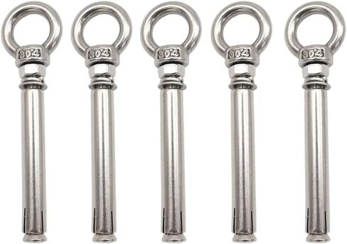 M8x80mm Ring Lifting Expansion Anchor Eyebolt 2 Pack Expansion Bolts Ceiling Hook Heavy Duty Bolts Anchor Fastener 304 Stainless Steel for Concrete Brick Wall in Saudi Arabia