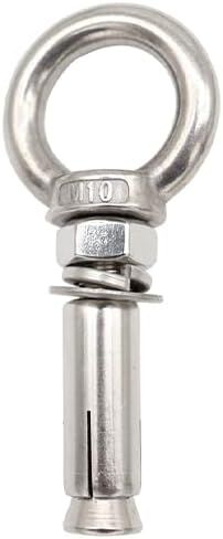 M8x80mm Ring Lifting Expansion Anchor Eyebolt 2 Pack Expansion Bolts Ceiling Hook Heavy Duty Bolts Anchor Fastener 304 Stainless Steel for Concrete Brick Wall in Saudi Arabia