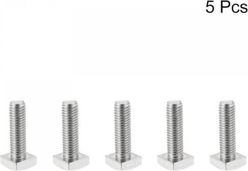 uxcell Square Head Bolt, 5pcs M8x16mm Fully Thread 304 Stainless Steel Grade C Square Machine Screws in Saudi Arabia