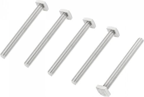 uxcell Square Head Bolt, 5pcs M8x16mm Fully Thread 304 Stainless Steel Grade C Square Machine Screws in Saudi Arabia