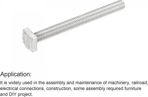 uxcell Square Head Bolt, 5pcs M8x16mm Fully Thread 304 Stainless Steel Grade C Square Machine Screws in Saudi Arabia