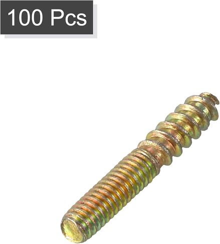 Uxcell M4 مسامير شماعات طول 1-1/8 "(30 مللي متر) مسامير مزدوجة الرأس برغي حافر ذاتيًا 4 مللي متر أرجل قطع أثاث خشبية مشتركة 20 قطعة in Saudi Arabia