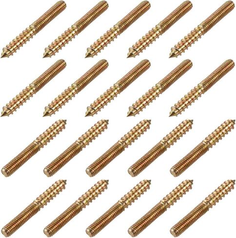 Uxcell M4 مسامير شماعات طول 1-1/8 "(30 مللي متر) مسامير مزدوجة الرأس برغي حافر ذاتيًا 4 مللي متر أرجل قطع أثاث خشبية مشتركة 20 قطعة in Saudi Arabia