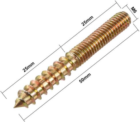 Uxcell M4 مسامير شماعات طول 1-1/8 "(30 مللي متر) مسامير مزدوجة الرأس برغي حافر ذاتيًا 4 مللي متر أرجل قطع أثاث خشبية مشتركة 20 قطعة in Saudi Arabia