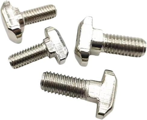 M6 x 25mm Metric Thread T Slot,Drop-in Stud Sliding T-Bolt,Hammer Head Bolt,T Screw Stud for 3030 Series Standard 8mm T-Slot Aluminum Extrusion Profile,Carbon Steel Nickel Plated (30-Series,20 Pcs) in Kuwait