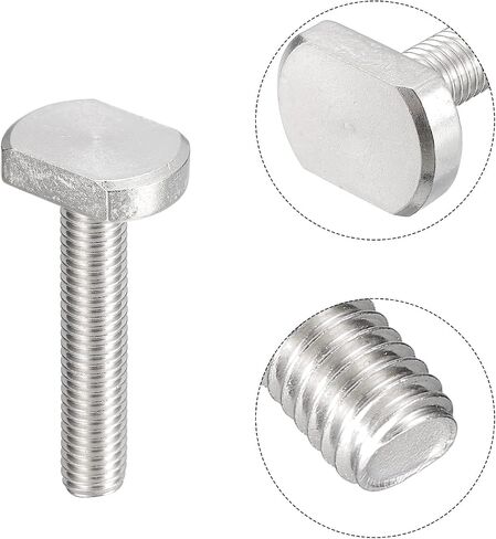 مسامير Uxcell T-Slot، 5 قطع M10x60mm T Slot، مسامير منزلقة 304 من الفولاذ المقاوم للصدأ على شكل حرف T لمسار T in Saudi Arabia