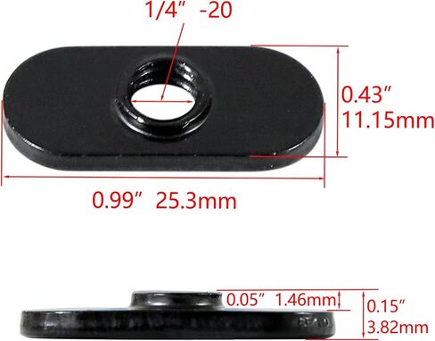 Xadnitu 1/4"-20 شريحة مركزية ملولبة في صواميل T اقتصادية، صواميل T ملحقة لصواميل 10 سلسلة من الألومنيوم in Kuwait