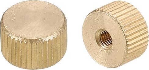 uxcell Knurled Thumb Nuts, 4pcs M3 x D10.5mm x H6mm Brass Knurled Nut Flat Head Blind Hole Lock Adjusting Nuts for 3D Printer Parts in Saudi Arabia
